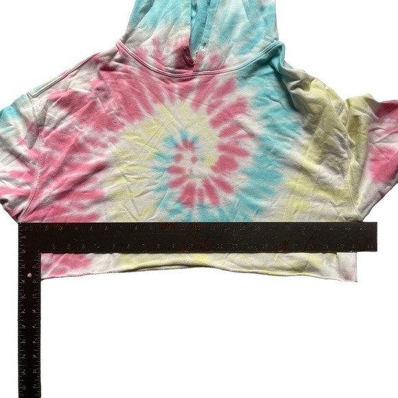 FOREVER 21 Active Tie Dye Crop Oversize Pullover Hoodie Long Sleeve Size XS - Picture 9 of 10